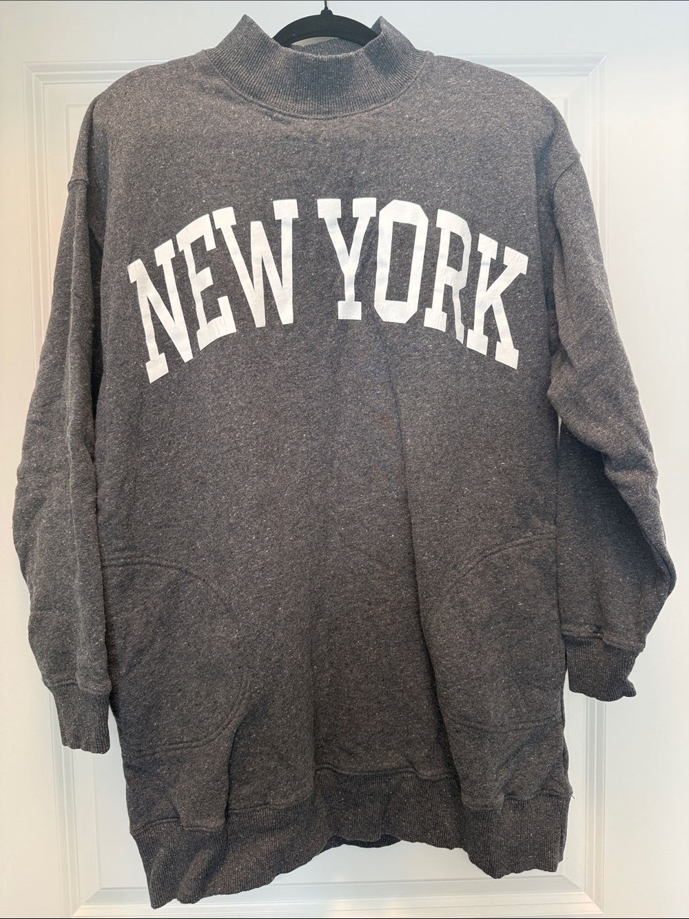 American Eagle Outfitters Women’s Crewneck Sweater - Dark Gray with White Logo